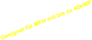 Geeignet für MFH mit bis zu 40kWP